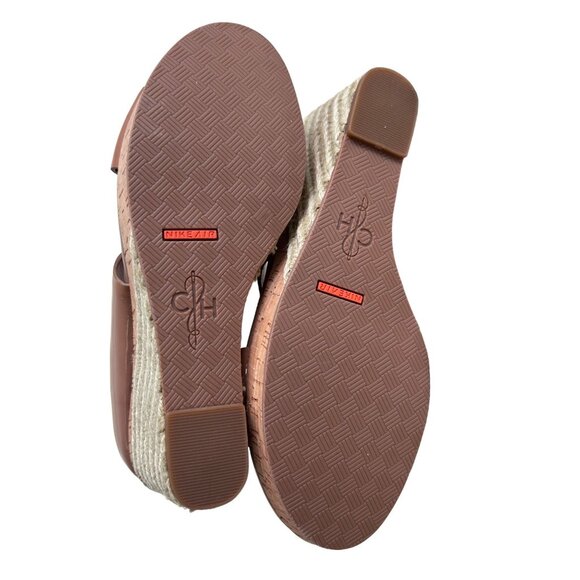 Cole Haan Nike Air Open Toe Leather Wedge Espadrille in Taupe - Sz 9.5 - Picture 4 of 7